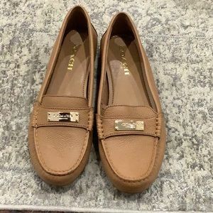 NWOT Coach Fredrica Ginger Leather Slip On Driving Loafers Women's Sz 8.5 B